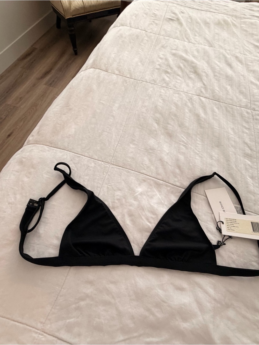 BONDI BORN Black Triangle Bikini Top